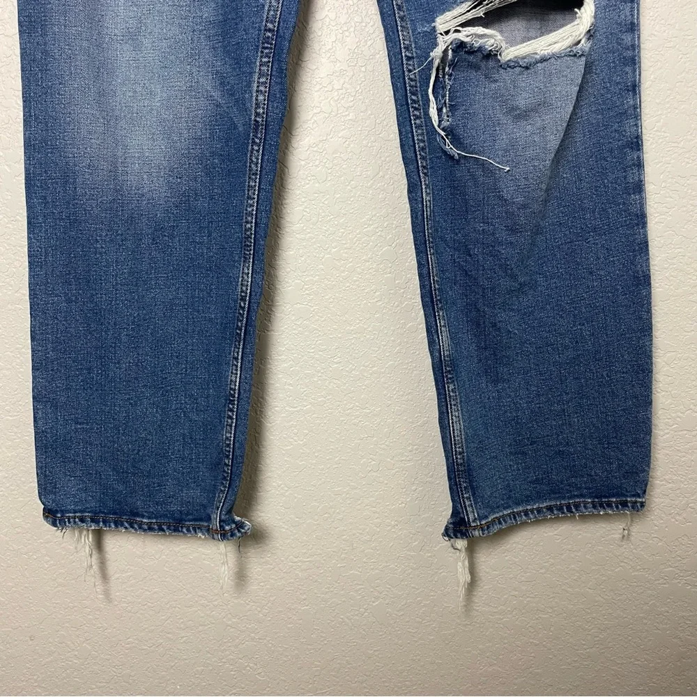 Abercrombie & Fitch Ankle Straight Ultra High Rise Blue Jeans Size 14 Long - Picture 6 of 10